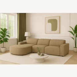 Olio Selezione Sofa w kształcie litery L Tkanina Raven 34